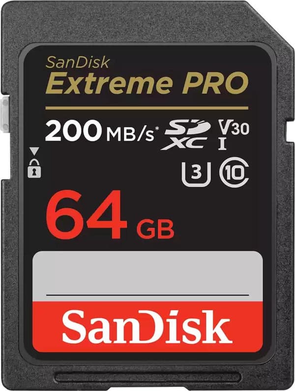 SanDisk SDXC Extreme Pro 64GB 200/90 mb/s - V30 - Rescue P