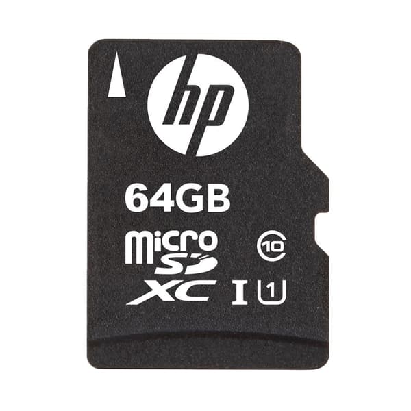 PNY HP mi210 - Flash-minneskort (microSDXC till SD-adapter ingår) - 64GB - UHS-I U1 / Class10 - microSDXC UHS-I (SDU64GBXC10HP-EF)