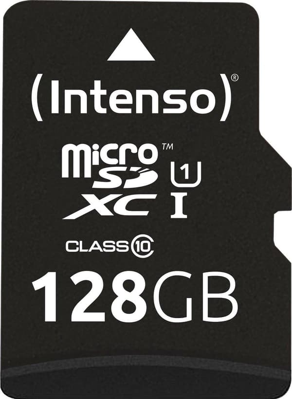 Micro SD hukommelseskort med adapter INTENSO 34234 UHS-I XC Premium Sort