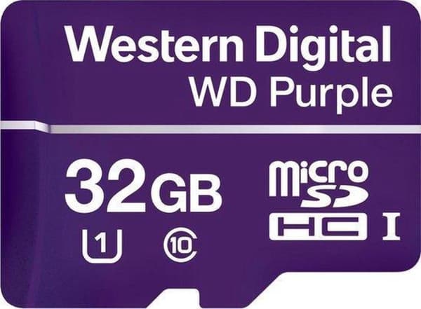 WD Purple - Micro SDHC 32GB - UHS1 & A1 - med adapter