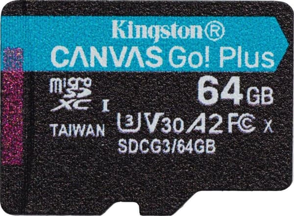 Kingston Technology Canvas Go! Plus Flash-muisti 64 Gt MicroSD Class 10 UHS-I