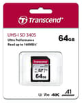 Miniatyrbild 1 av 3: Transcend 340S - Flash-minneskort - 64GB - A1 / Video Class V30 / UHS-I U3 - SDXC UHS-I