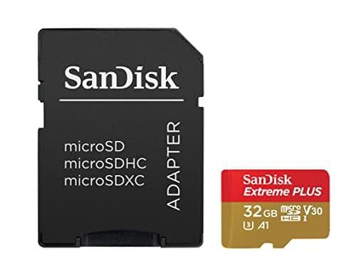 SanDisk Extreme PLUS - Flash-minneskort (microSDHC/SD-adapter ingår) - 32GB - A1 / Video Class V30 / UHS-I U3 - microSDHC UHS-I (SDSQXBG-032G-GN6MA)
