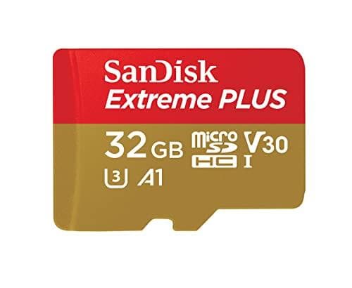 SanDisk Extreme PLUS - Flash-minneskort (microSDHC/SD-adapter ingår) - 32GB - A1 / Video Class V30 / UHS-I U3 - microSDHC UHS-I (SDSQXBG-032G-GN6MA)