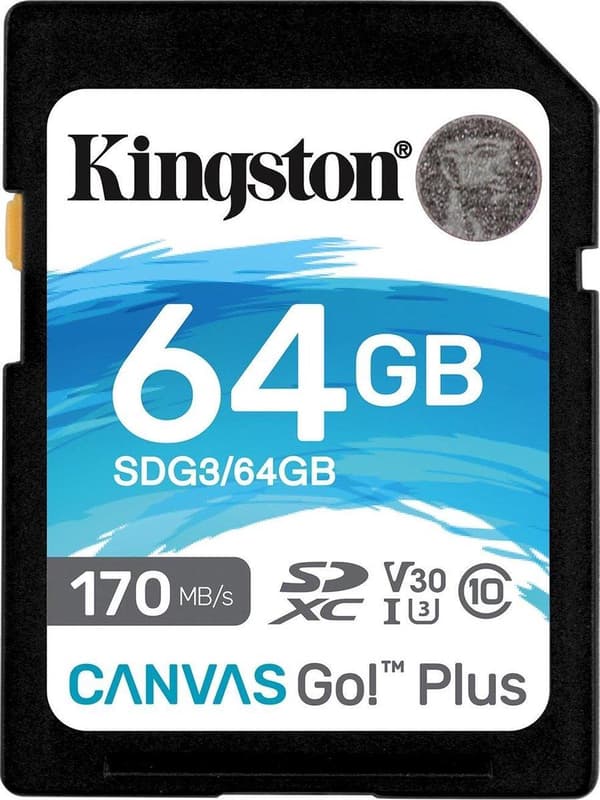 Kingston Technology Canvas Go! Plus Flash-muisti 64 Gt SD UHS-I Class 10