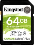 Pikkukuva 1 / 5: Kingston Canvas Select Plus - Flash-muistikortti - 64 Gt - Video Class V10 / UHS-I U1 / Class10 - SDXC UHS-I