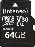 Miniatyrbillede 7 af 10: SD Micro SD-kort 64GB Intenso SD-HC UHS-I Professional