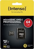 Miniatyrbillede 8 af 10: SD Micro SD-kort 64GB Intenso SD-HC UHS-I Professional