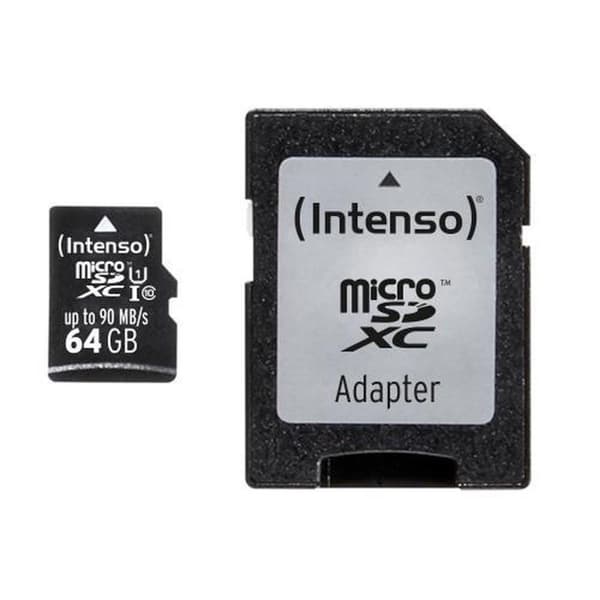 SD Micro SD-kort 64GB Intenso SD-HC UHS-I Professional