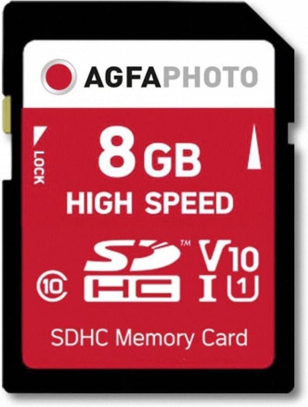 AgfaPhoto SDHC-kort 8GB Klass 10 / High Speed ​​​​/ MLC