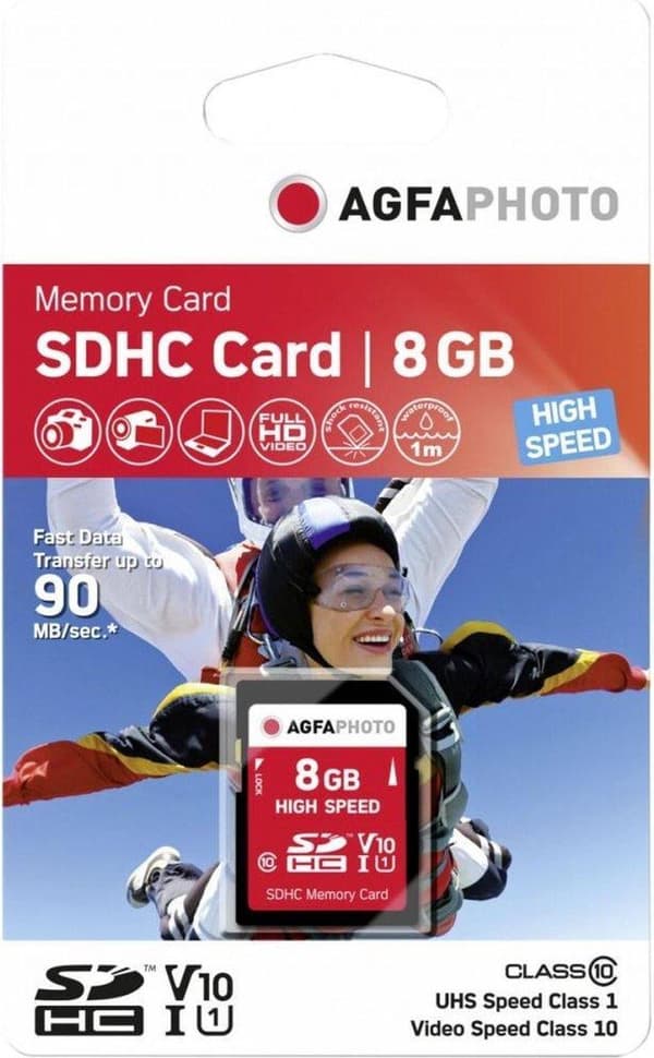 AgfaPhoto SDHC-kort 8GB Klass 10 / High Speed ​​​​/ MLC