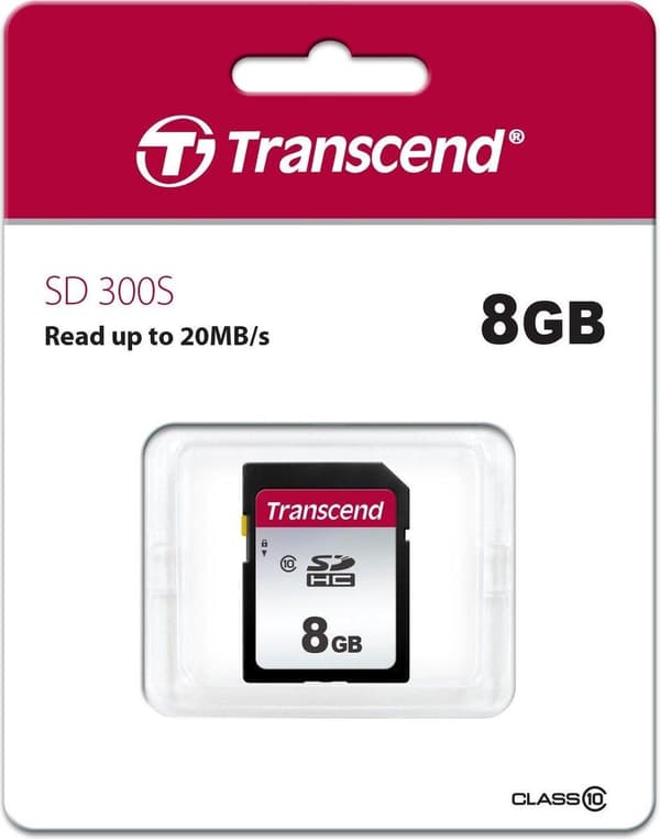Transcend 300S - Flash-hukommelseskort - 8 GB - Klasse 10 - SDHC