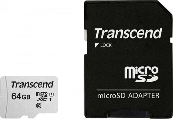 Transcend 64GB micro SD Class 10 U1 300S hukommelseskort