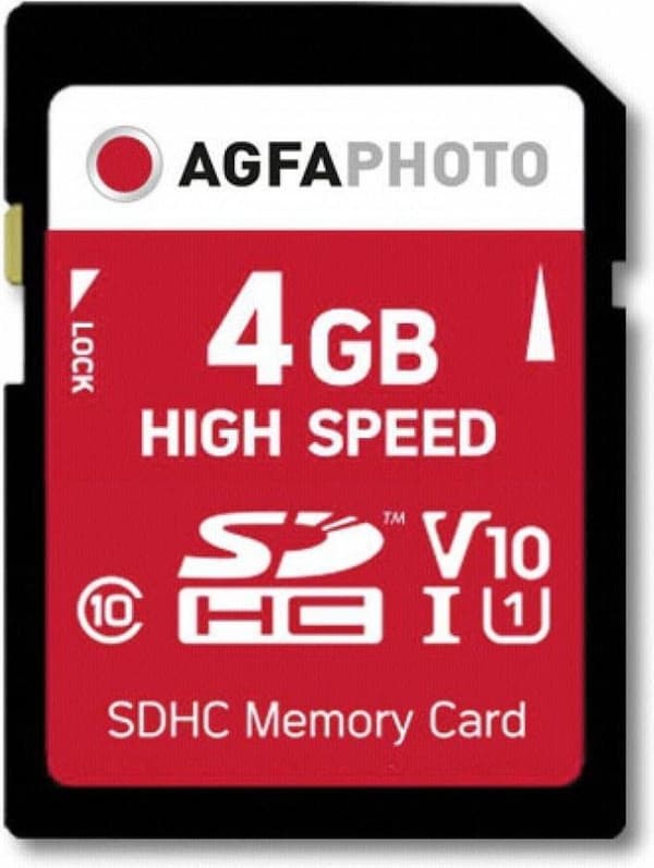 AgfaPhoto SDHC-kort 4GB High Speed ​​​​UHS I