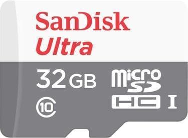 SanDisk Ultra - Flash-minneskort - 32GB - Klass 10 - microSDHC UHS-I (SDSQUNR-032G-GN3MN)