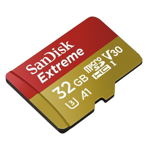 SanDisk Extreme Micro SDHC 32GB - A1 V30 U3 - med adapter