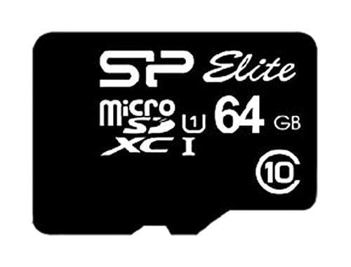 SILICON POWER Elite UHS-1 - Flash-muistikortti (mukana microSDXC-SD-sovitin) - 64 Gt - Luokka 10 - microSDXC UHS-I (SP064GBSTXBU1V10-SP)