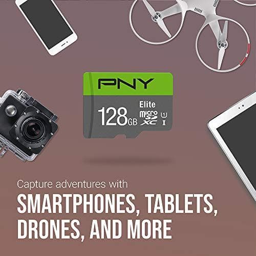 PNY Elite-hukommelseskort 64 GB MicroSDXC Class 10 (P-SDUX64U185GW-GE)