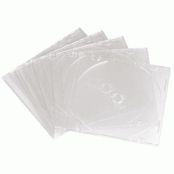Hama - Slim Jewel Case säilytys-CD:lle - Kapasiteetti: 1 CD - läpinäkyvä (10 kappaleen pakkaus) (051164)