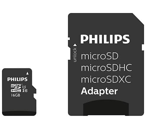 Philips FM16MP45B - Micro SDHC-kort 16GB inkl. adapter - Klasse 10 - UHS-I U1