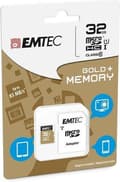 Miniatyrbild 4 av 4: EMTEC Micro SD-kort Guld - 32GB