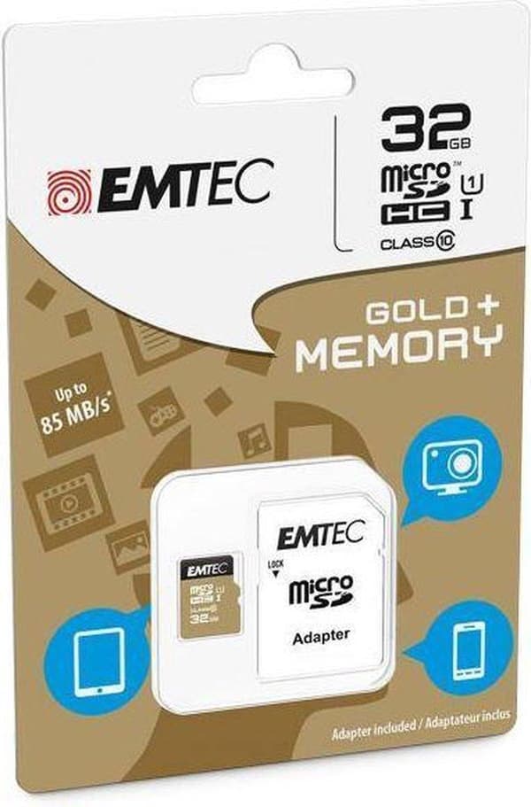 EMTEC Micro SD-kort Guld - 32GB