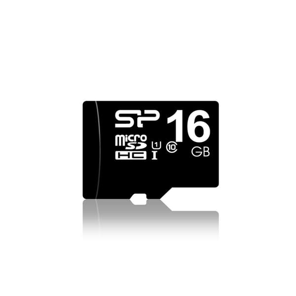 SILICON POWER - Flash-minneskort (microSDHC/SD-adapter ingår) - 16GB - Klass 10 - microSDHC (SP016GBSTH010V10-SP)
