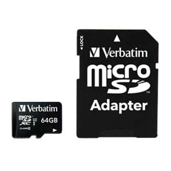 Verbatim Micro SDXC Pro 64GB Class 10 UHS-I sis. sovittimen