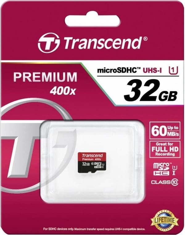 Transcend Premium UHS-I Micro SD-kort 32GB (300x)