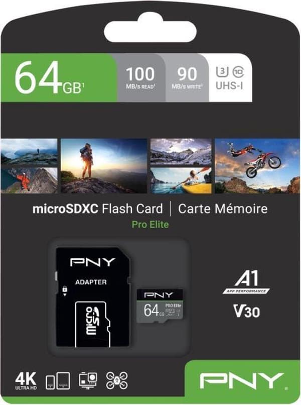 PNY PRO Elite Flash-minne 64 GB MicroSDXC Class 10 UHS-I