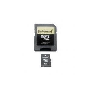 Intenso - Flash-minneskort (microSDHC/SD-adapter ingår) - 4GB - microSDHC (3403450)