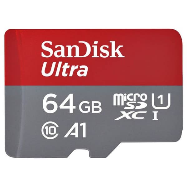 SanDisk microSDXC Ultra 64GB (A1/UHS-I/Cl.10/140MB/s) + Adapter Mobile microSDXC-Kort 64 GB A1 Application Performanc