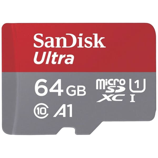 SanDisk microSDXC Ultra 64GB (A1/UHS-I/Cl.10/140MB/s) + Adapter Mobile microSDXC-Kort 64 GB A1 Application Performanc