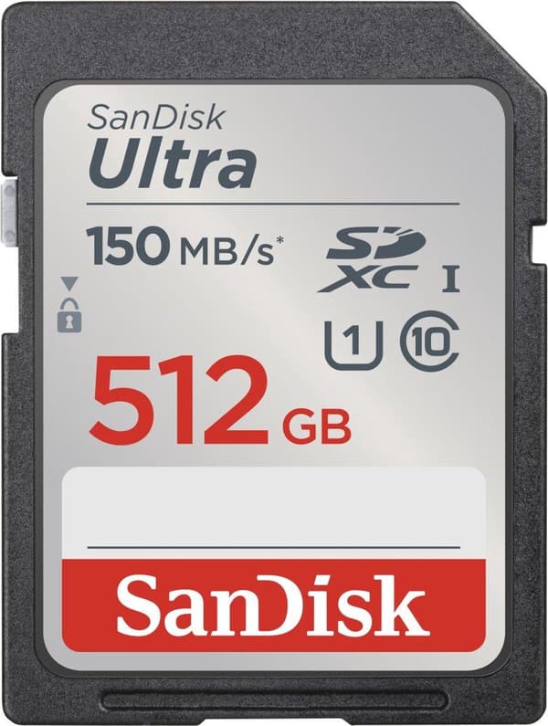 SanDisk SDXC Ultra 512GB 150mb/s C10 UHS-I