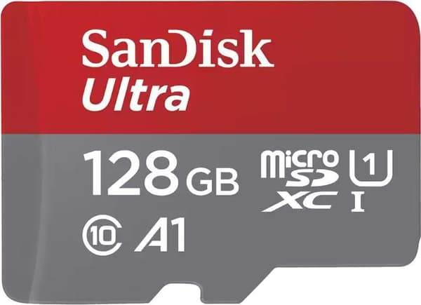 SanDisk Ultra - Flash-minneskort (microSDXC till SD-adapter ingår) - 128GB - A1 / UHS-I U1 / Class10 - microSDXC UHS-I (SDSQUAB-128G-GN6FA)