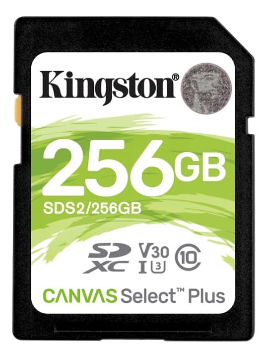Kingston 256 GB SDXC Canvas Select Plus 100R C10 UHS-I U3 V30