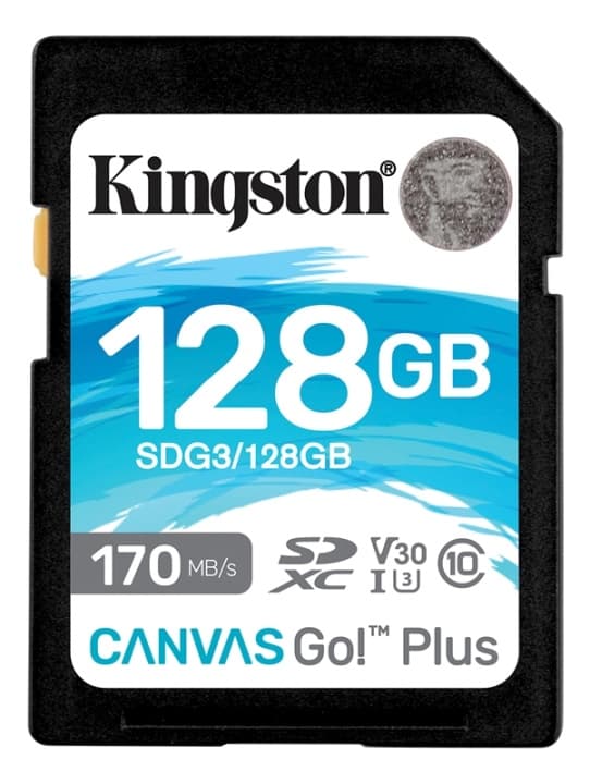 Kingston 128 GB SDXC Canvas Go Plus 170R C10 UHS-I U3 V30