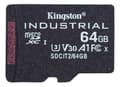 Miniatyrbilde 2 av 2: Kingston 64 GB microSDXC Industrial C10 A1 pSLC-kort uten adapter