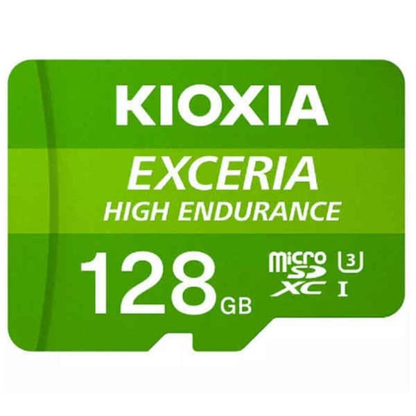 Mikro-SD-hukommelseskort med adapter Kioxia Exceria High Endurance Klasse 10 UHS-I U3 Grøn - 256 GB