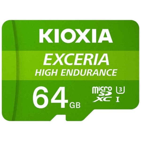 Mikro-SD-hukommelseskort med adapter Kioxia Exceria High Endurance Klasse 10 UHS-I U3 Grøn - 256 GB