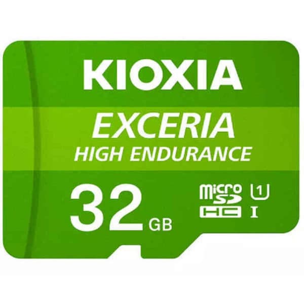 Mikro-SD-hukommelseskort med adapter Kioxia Exceria High Endurance Klasse 10 UHS-I U3 Grøn - 256 GB