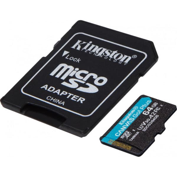 Kingston 64 GB Canvas Go Plus microSD-kort