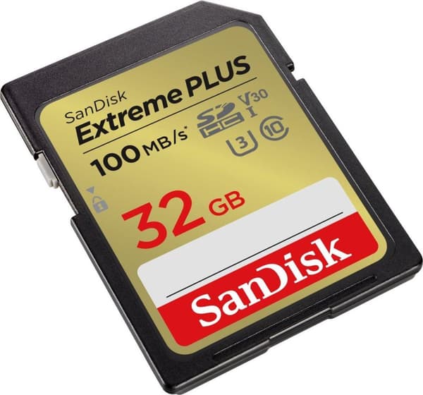 WESTERN DIGITAL EXTREME PLUS 32GB SDHC-MINNESKORT 100MB/S 60MB/S UHS-I-KLASS (SDSDXWT-032G-GNCIN)