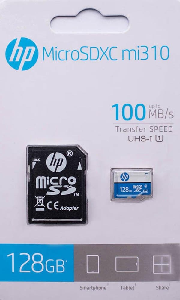 PNY Electronics HP mx310 - Flash-minneskort (microSDXC till SD-adapter ingår) - 128 GB - UHS-I U1 / Class10 - microSDXC UHS-I (HFUD128-1U1BA)