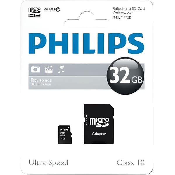 Micro SDHC-kort - PHILIPS - Klass 10 - 32GB