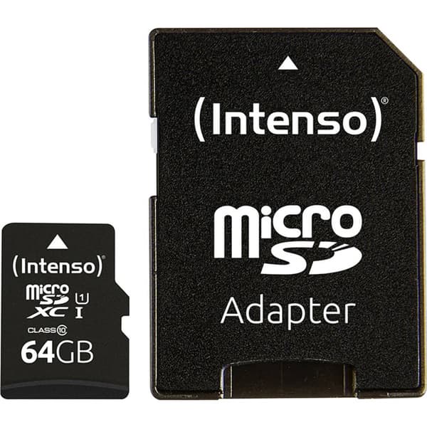 Intenso 64GB microSDXC Performance microSD-Kort 64 GB Class 10 UHS-I Vattentät