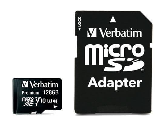 Minneskort VERBATIM Micro SDXC 128GB C10