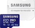 Miniatyrbillede 3 af 8: Samsung PRO Plus MB-MD512SA - Flash-hukommelseskort (microSDXC til SD-adapter inkluderet) - 512GB - A2 / Video Class V30 / UHS-I U3 - microSDXC UHS-I