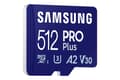 Miniatyrbild 3 av 7: Samsung PRO Plus MB-MD512SB - Flash-minneskort - 512 GB - A2 / Video Class V30 / UHS-I U3 / Class10 - microSDXC UHS-I - Blå