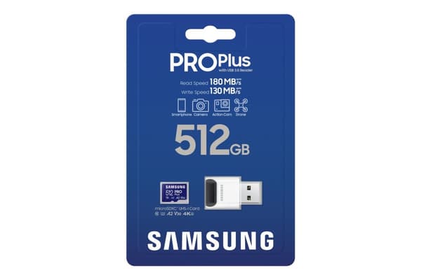 Samsung PRO Plus MB-MD512SB - Flash-minneskort - 512 GB - A2 / Video Class V30 / UHS-I U3 / Class10 - microSDXC UHS-I - Blå